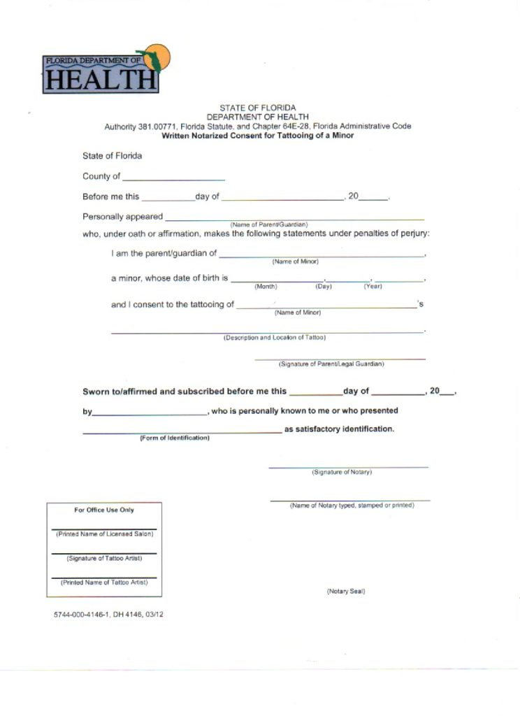 Tattoo Consent Form