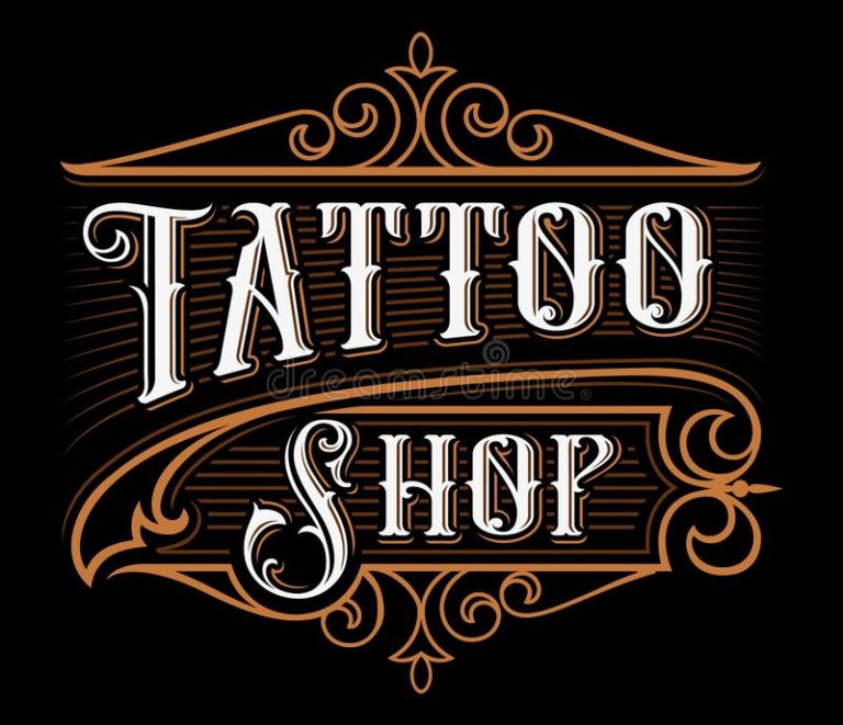 Vintage style Tatto Shop sign